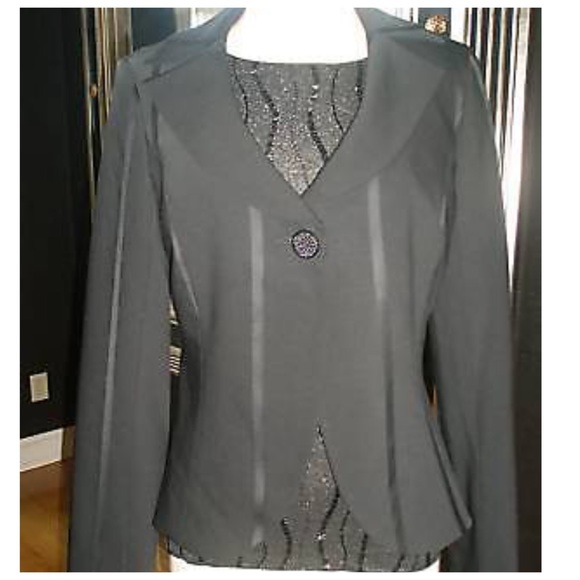 Di Vita Gorgeous Black Satin Trim Jacket - Picture 2 of 5
